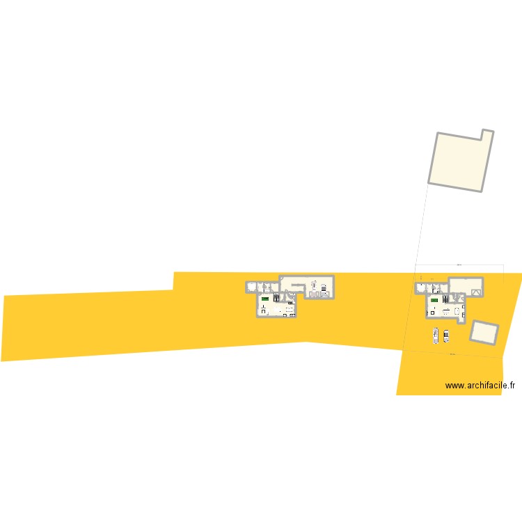 Courte soupe 5. Plan de 32 pièces et 1344 m2