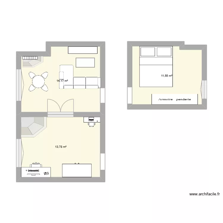 nOGENT. Plan de 3  et 40 m²