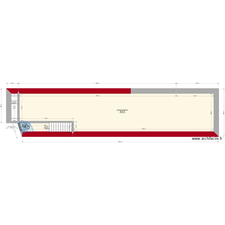  ML25003739  CABURET. Plan de 8 pièces et 302 m2