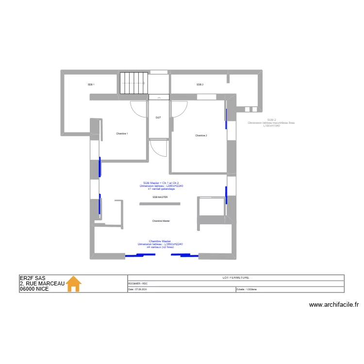 Roc&Mer - Lot Fermeture RDC . Plan de 