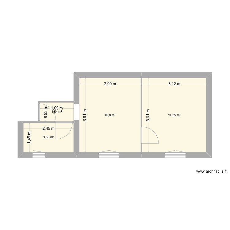 Acacias_lot_79_v2. Plan de 4 pièces et 27 m2