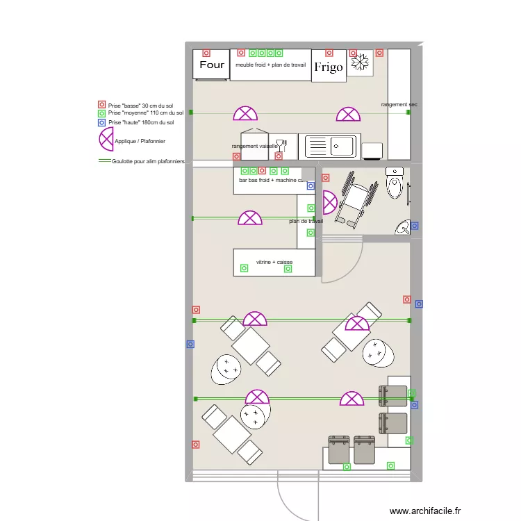 Coffee Shop 1. Plan de 3 et 43 m² Coffee Shop 1. Plan de 3 et 43 m²
