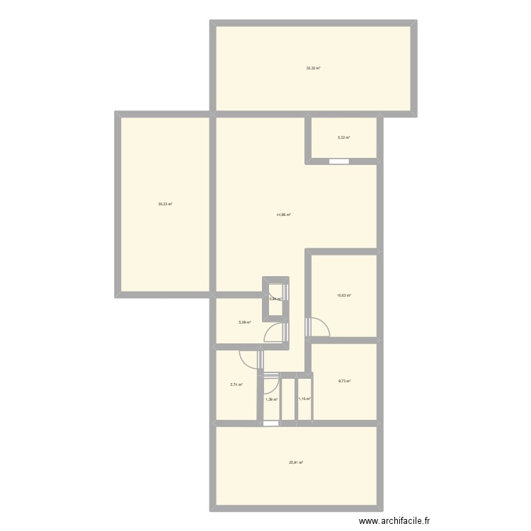 milly. Plan de 12 pièces et 173 m2