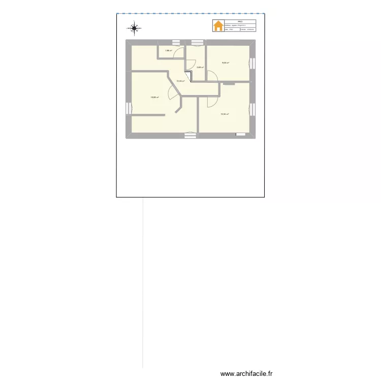 Plan repérage cloisons - doublages R+1. Plan de Plan repérage cloisons - doublages R+1. Plan de