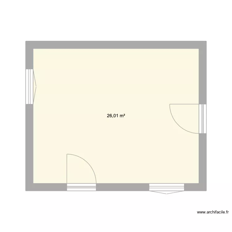 studio. Plan de 1 Pièce et 26 m² studio. Plan de 1 Pièce et 26 m²
