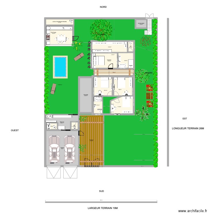 VILLA BEA ETAGE KIDS . Plan de 20 pièces et 742 m2