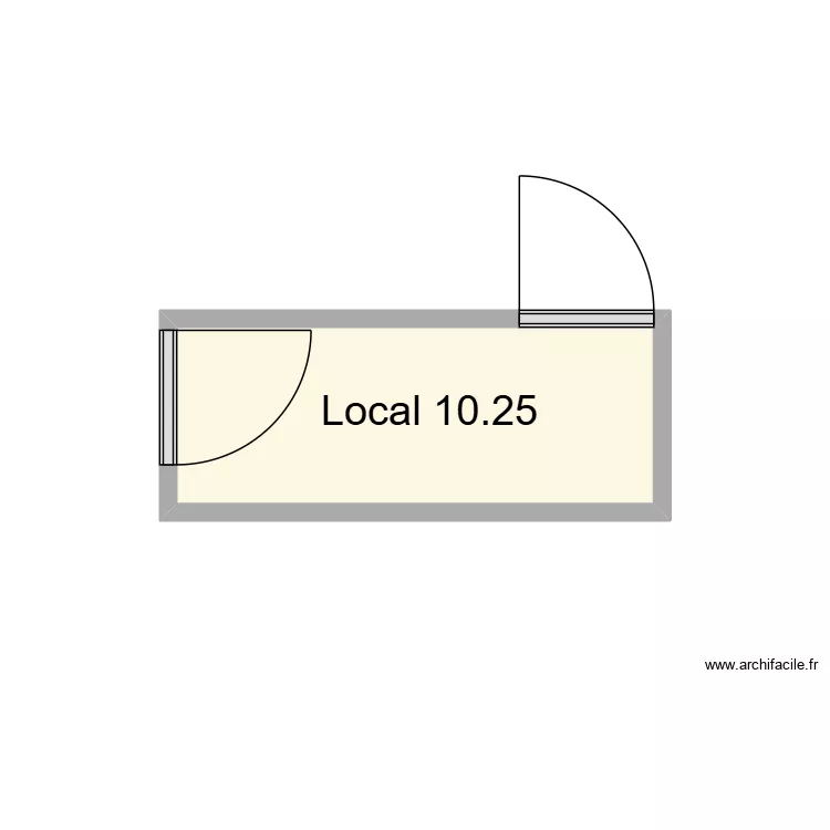 Local 10.25 SMB. Plan de 1 pièce et 3 m²