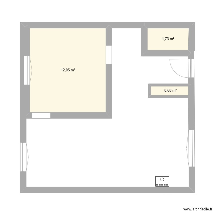 maison lagnieu. Plan de 3 pièces et 14 m2