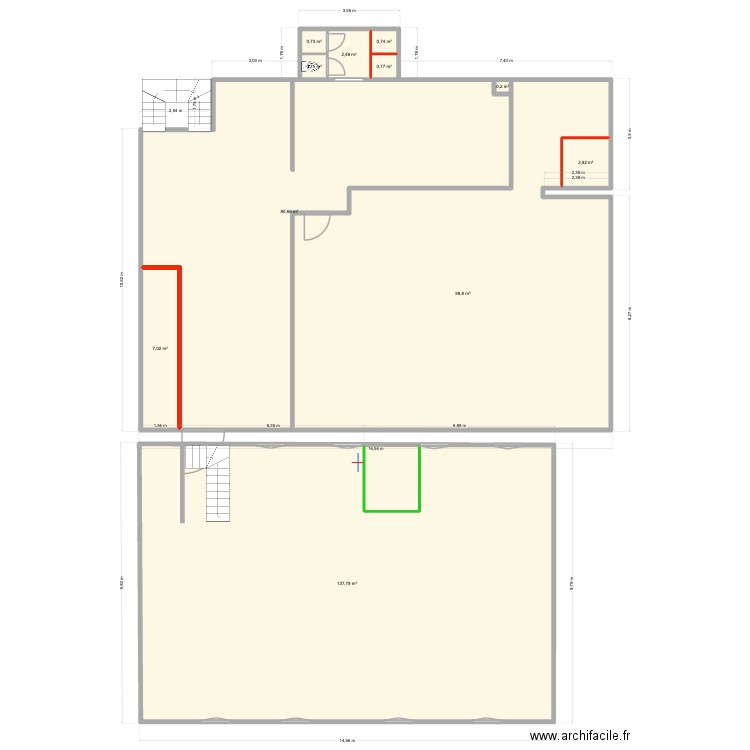 Philippe LeBon. Plan de 11 pièces et 334 m2