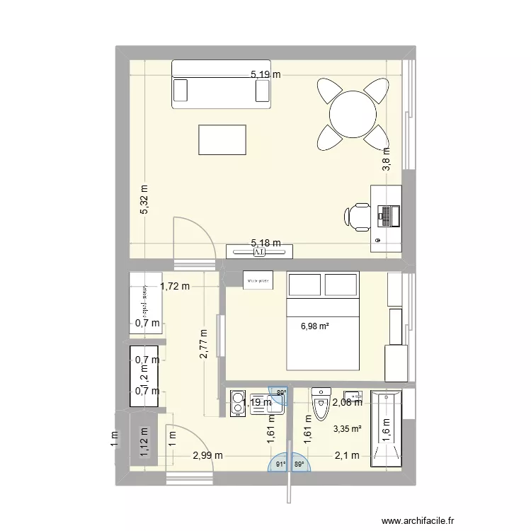 appartement de lou. Plan de 