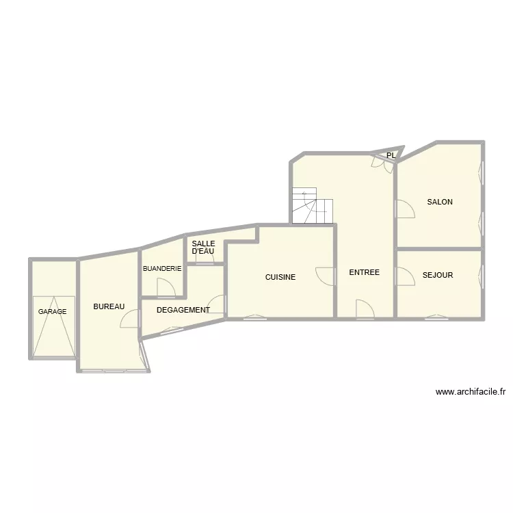 PLAN RDC MAISON VAUVERT 270. Plan de 