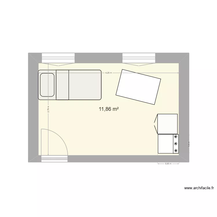 NTE 01. Plan de 1  et 12 m²