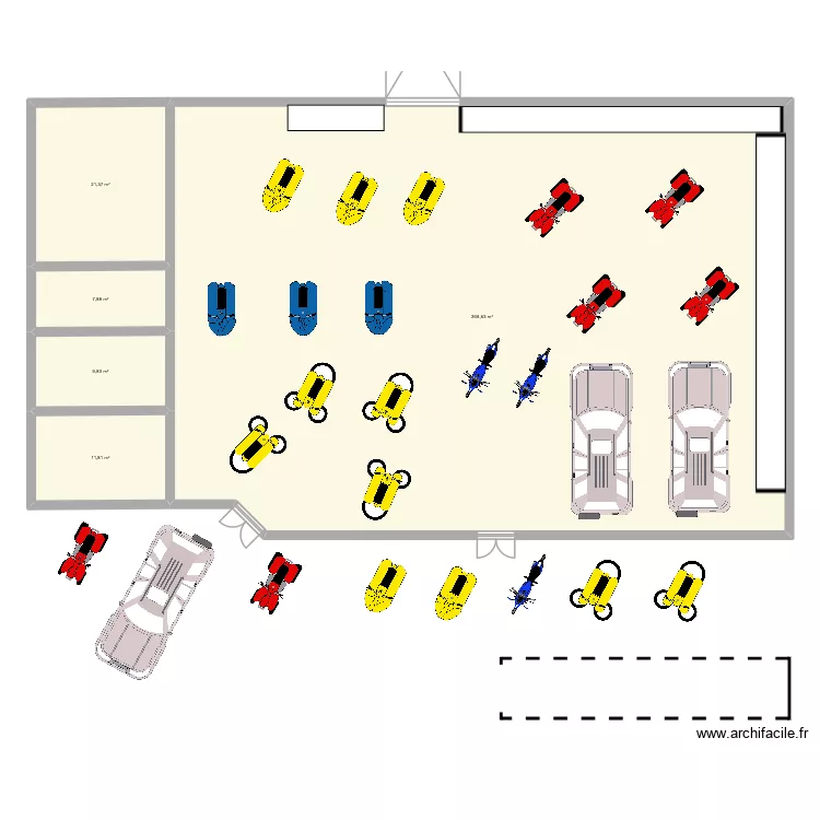 3B CAN AM. Plan de 5  et 320 m²