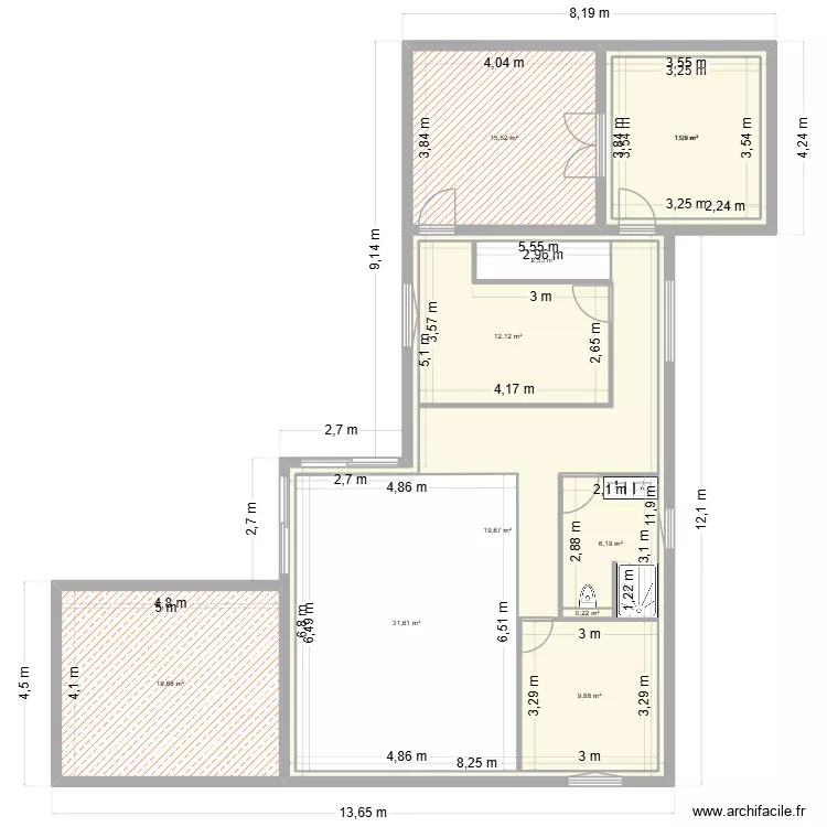 Plan premier &eacute;tage. Plan de 