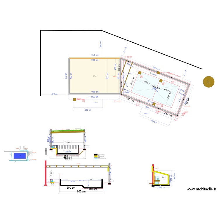 piscine béton 2024 v24. Plan de 0 pièce et 0 m2