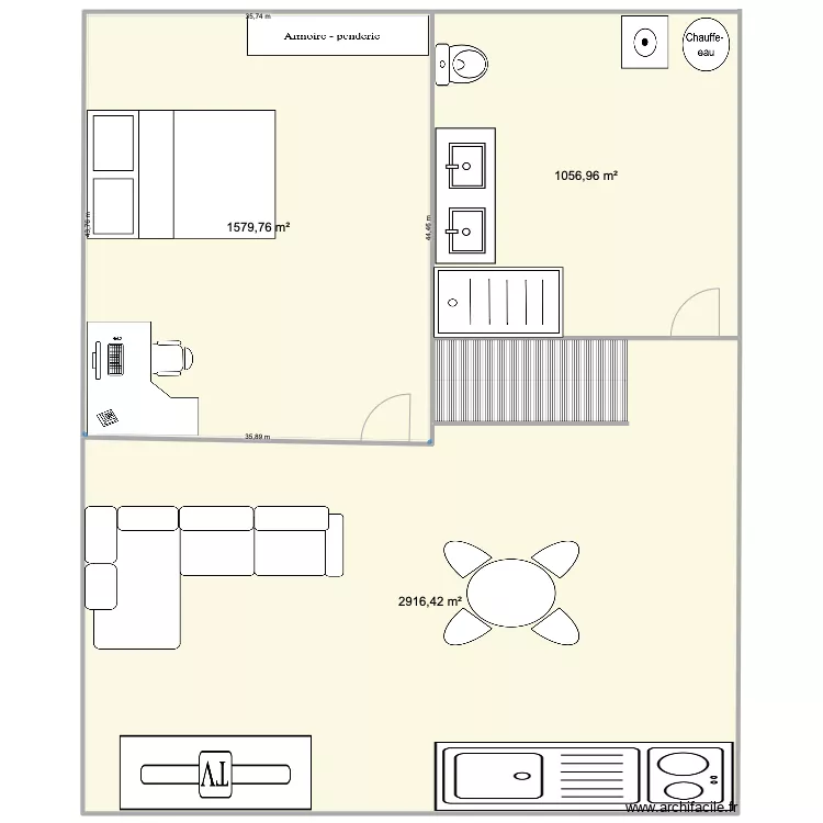 comble appart. Plan de 