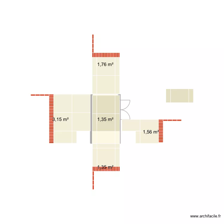Carrelage douche Cahors. Plan de 5  et 9 m²