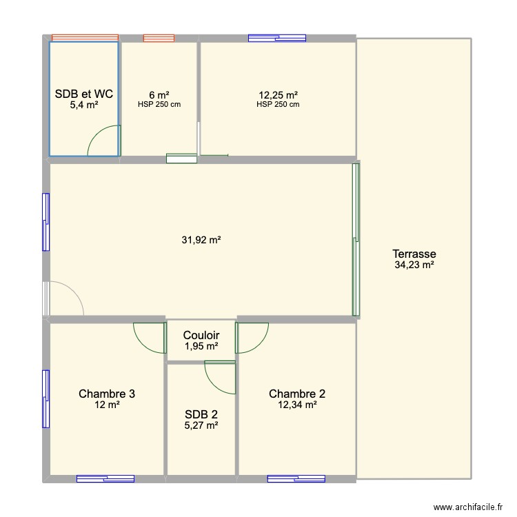 TEHAU FARE. Plan de 0 pièce et 0 m2
