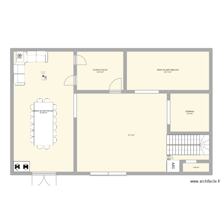 PlanHotel. Plan de 6 pièces et 154 m2
