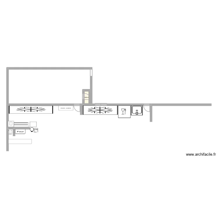 plan entreprise. Plan de 1 Pièce et 1 m²