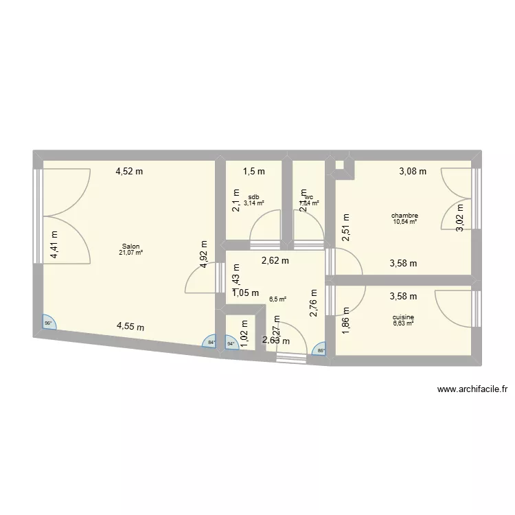 toulouse. Plan de 7  et 50 m²