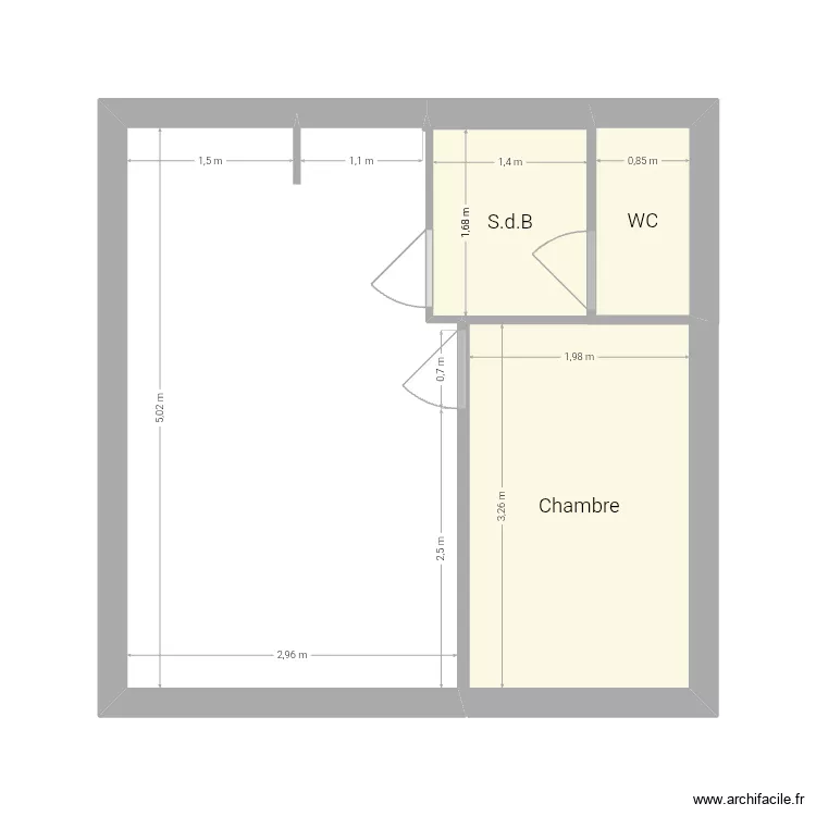 Breti2. Plan de 3 et 10 m² Breti2. Plan de 3 et 10 m²