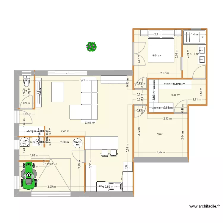 maison 2. Plan de 7 et 77 m² maison 2. Plan de 7 et 77 m²