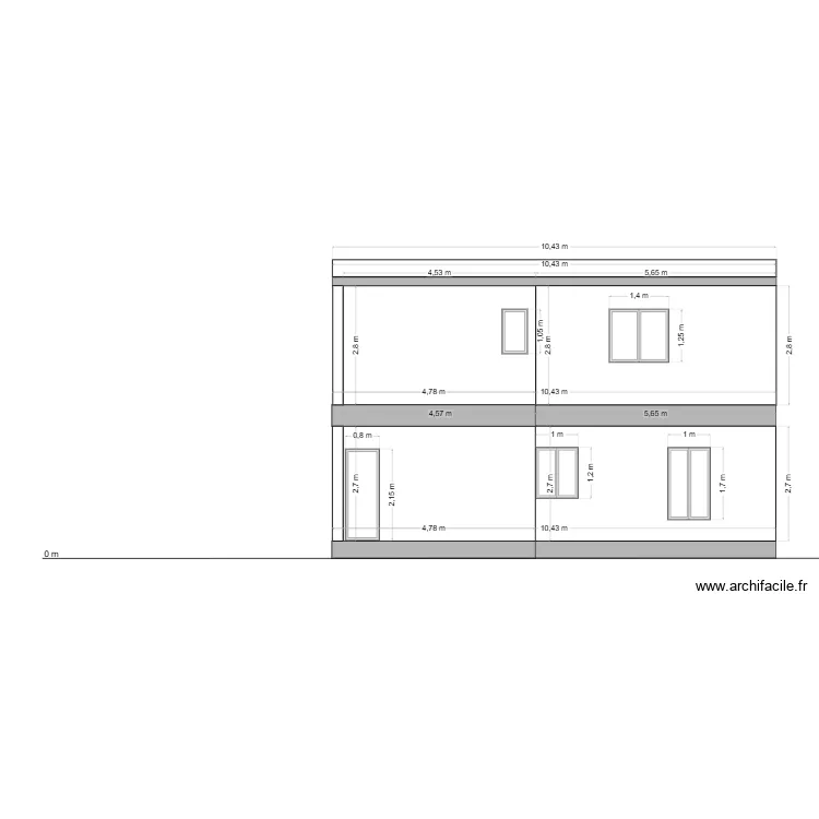 facade EST. Plan de facade EST. Plan de