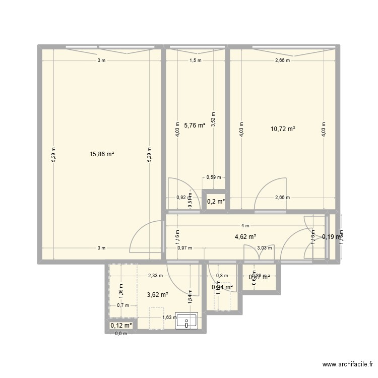 plan appartement metz. Plan de 10 pièces et 43 m2
