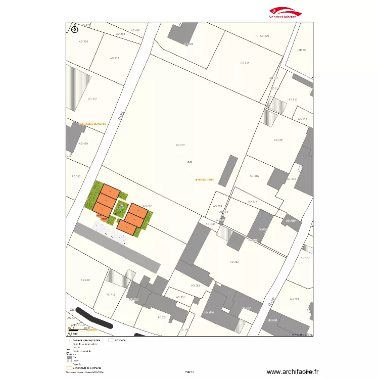 HI - Auchay sur Vendee hypoth&egrave;se 6 T2 V2. Plan de 
