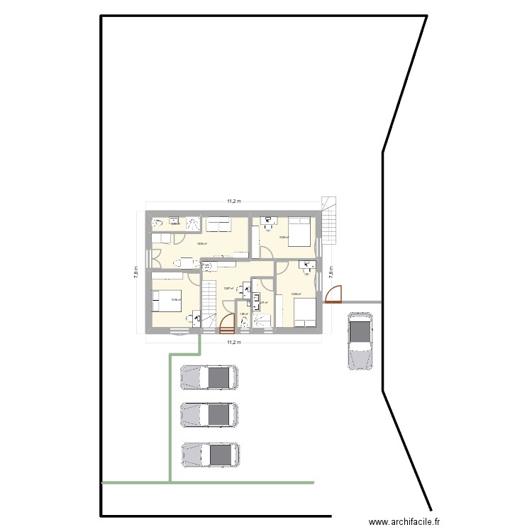 01-2026. Plan de 21 pièces et 254 m2