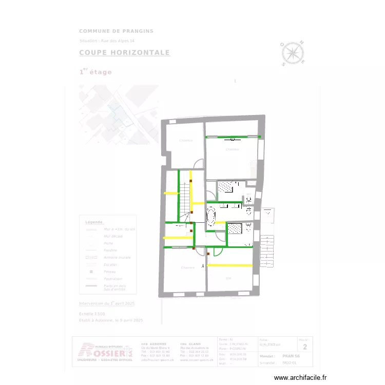 prangins global. Plan de 1 et 104 m² prangins global. Plan de 1 et 104 m²
