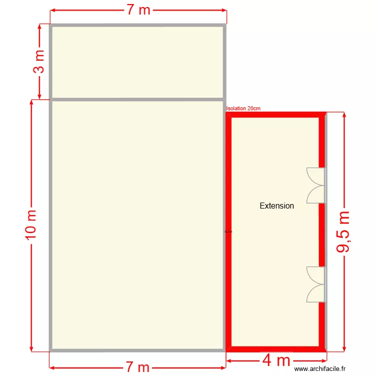 Dossier perso Amelie. Plan de 3 pièces et 120 m²
