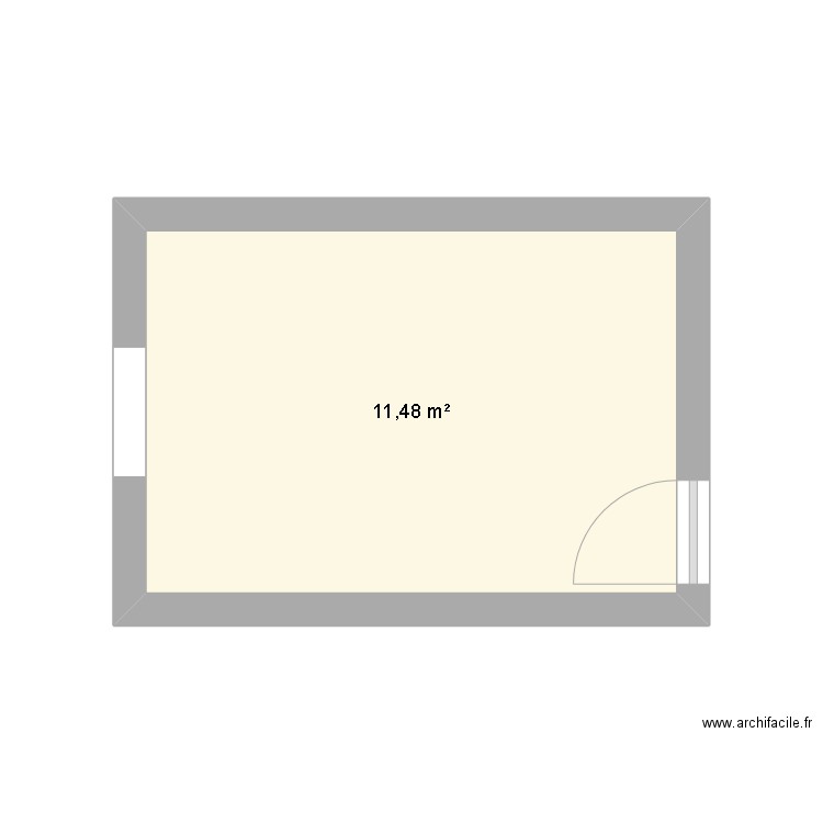 Stockage consommable. Plan de 1 pièce et 11 m2
