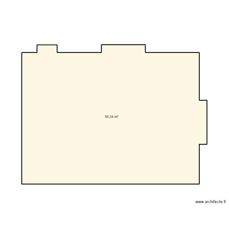 auguin. Plan de 1 pièce et 50 m2