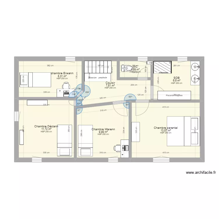 &eacute;tage2. Plan de 