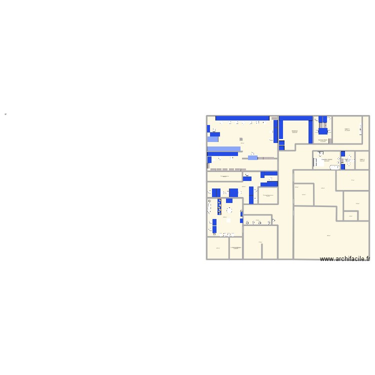 Fairstore accueil V2 avec 1/2 salle 12. Plan de 22 pièces et 748 m2