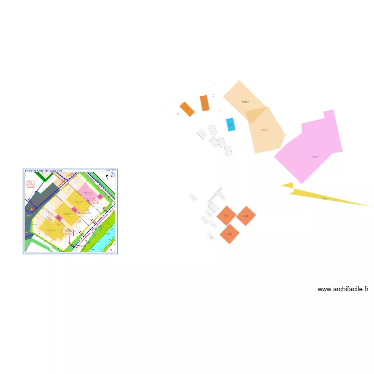 Mortagne sur Sèvre - Le Plessis 2-ILOT B-coffrets. Plan de Mortagne sur Sèvre - Le Plessis 2-ILOT B-coffrets. Plan de