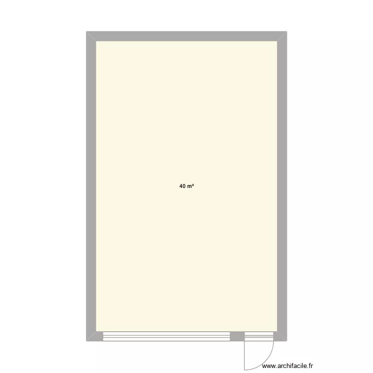 Local 40 m². Plan de 1 Pièce et 40 m² Local 40 m². Plan de 1 Pièce et 40 m²