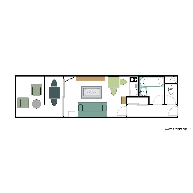 Appartement_Châtelaillon. Plan de 7 pièces et 27 m2