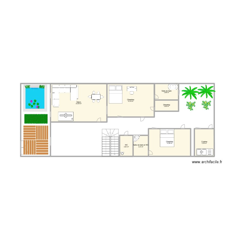 bathie. Plan de 0 pièce et 0 m2