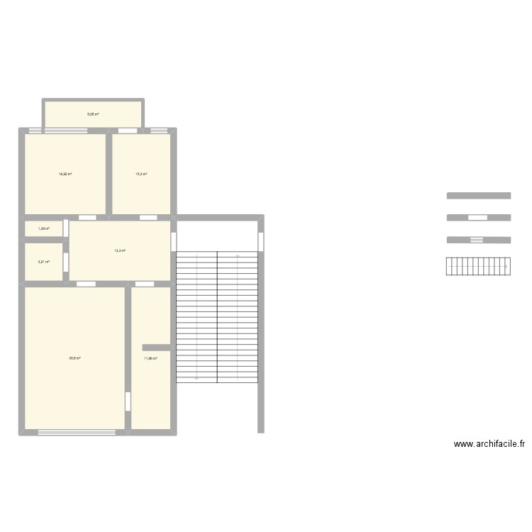 Léopold 1 - 215. Plan de 8 pièces et 91 m2