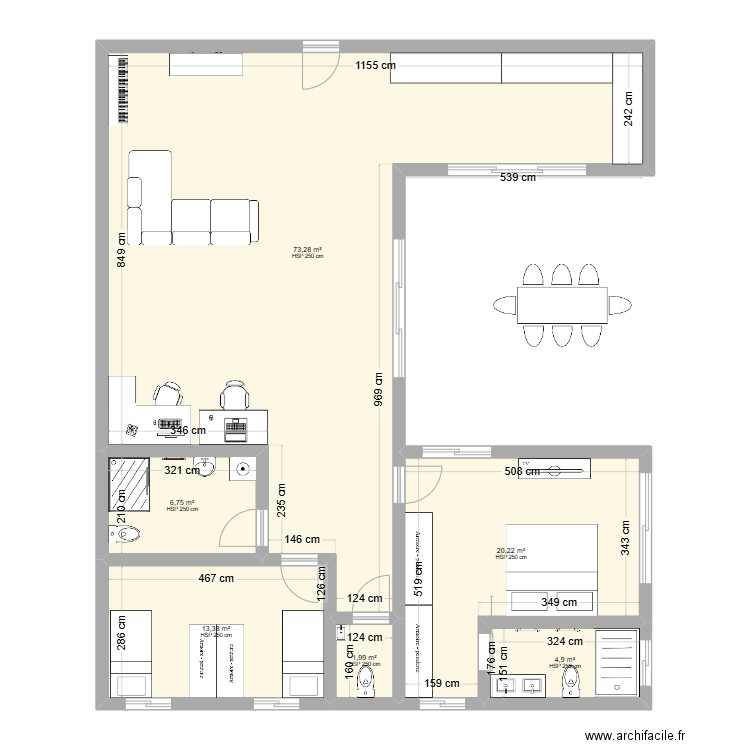 F3 de 120m² (1). Plan de 0 pièce et 0 m2