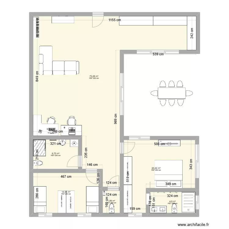 F3 de 120m² (1). Plan de F3 de 120m² (1). Plan de