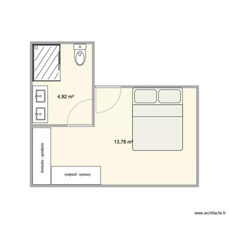 Pessac M3 sde. Plan de 2 Pièces et 19 m² Pessac M3 sde. Plan de 2 Pièces et 19 m²