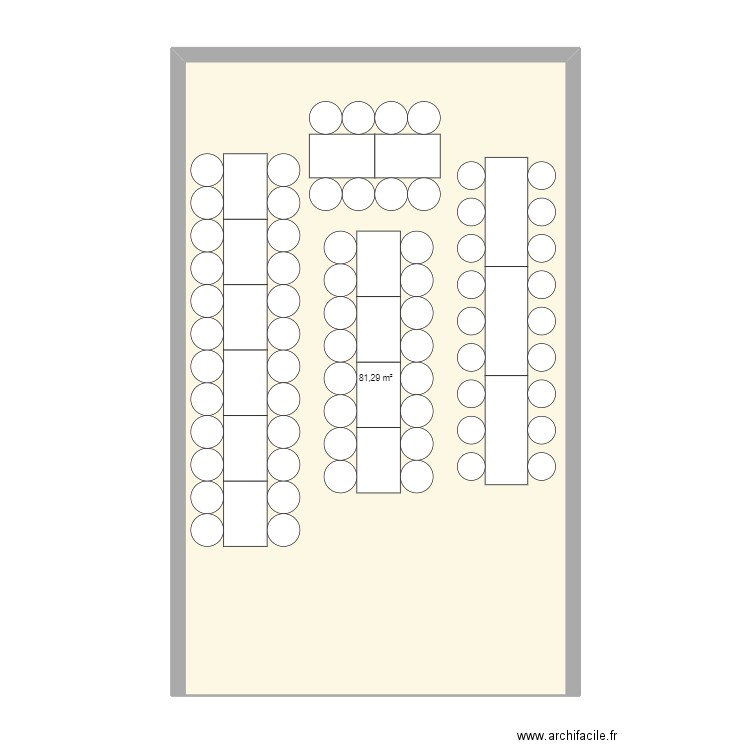 plan table 1. Plan de 1 pièce et 81 m2