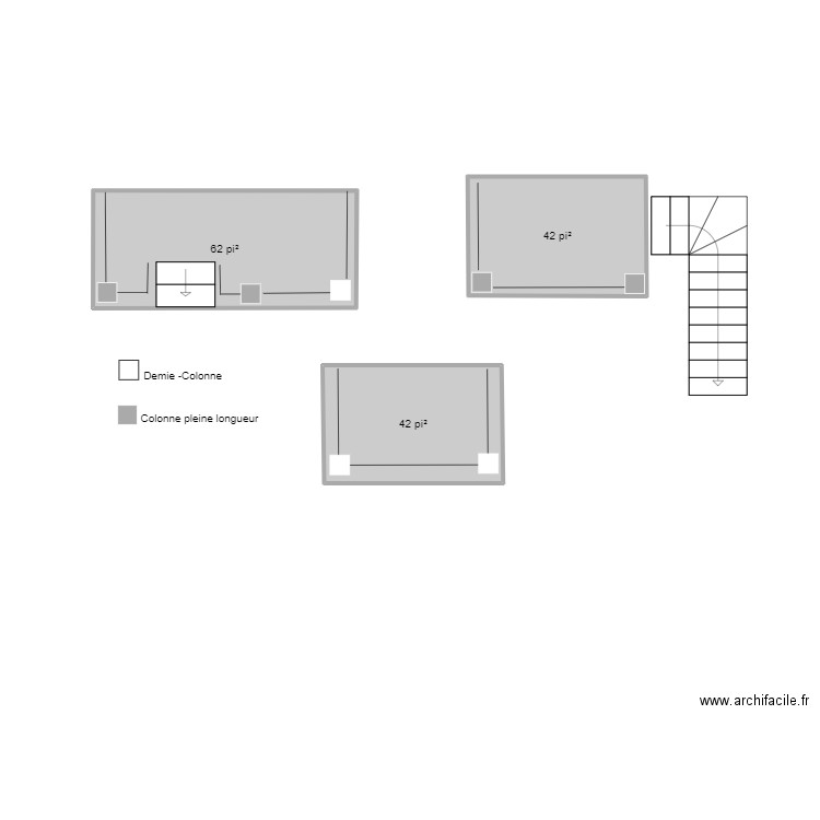 4754-4756 MENTANA. Plan de 3 pièces et 14 m2