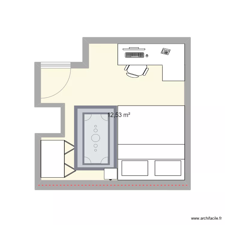 Maison. Plan de 1 et 13 m² Maison. Plan de 1 et 13 m²