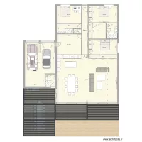 plan 8 rectangle, garage a part, inversee
