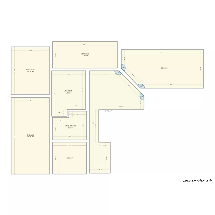Ferré - Questembert. Plan de 11 et 177 m² Ferré - Questembert. Plan de 11 et 177 m²